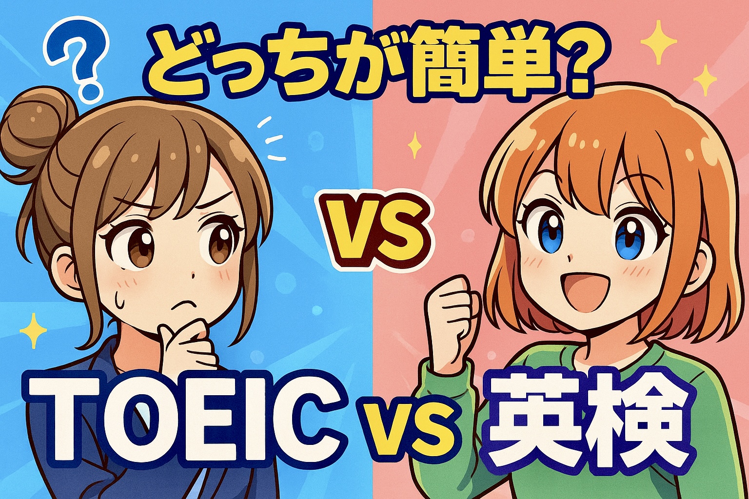 どっちが簡単な英語の資格？TOEIC vs英検