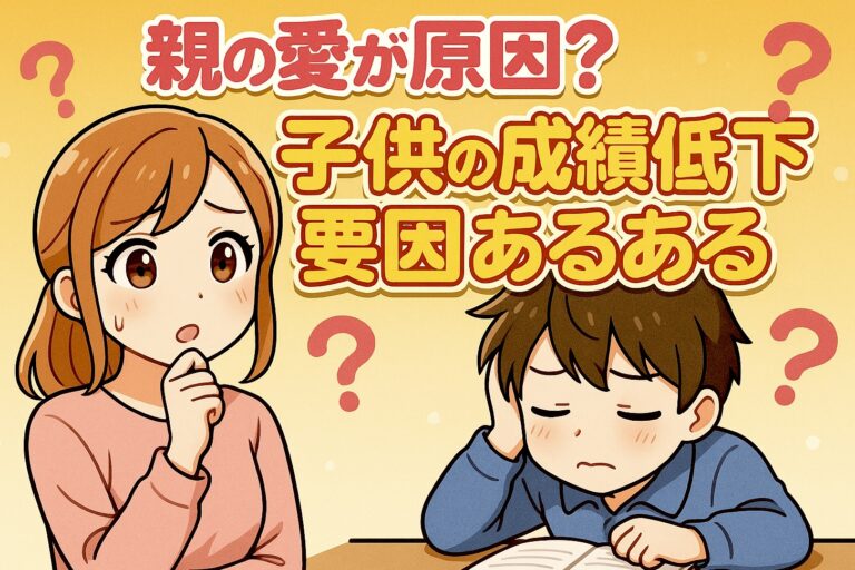 親の愛が原因？！子供の成績低下要因あるある3選