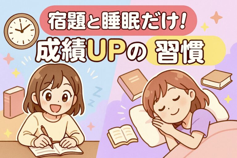 宿題と睡眠だけでOK！楽に学校の成績を上げる習慣