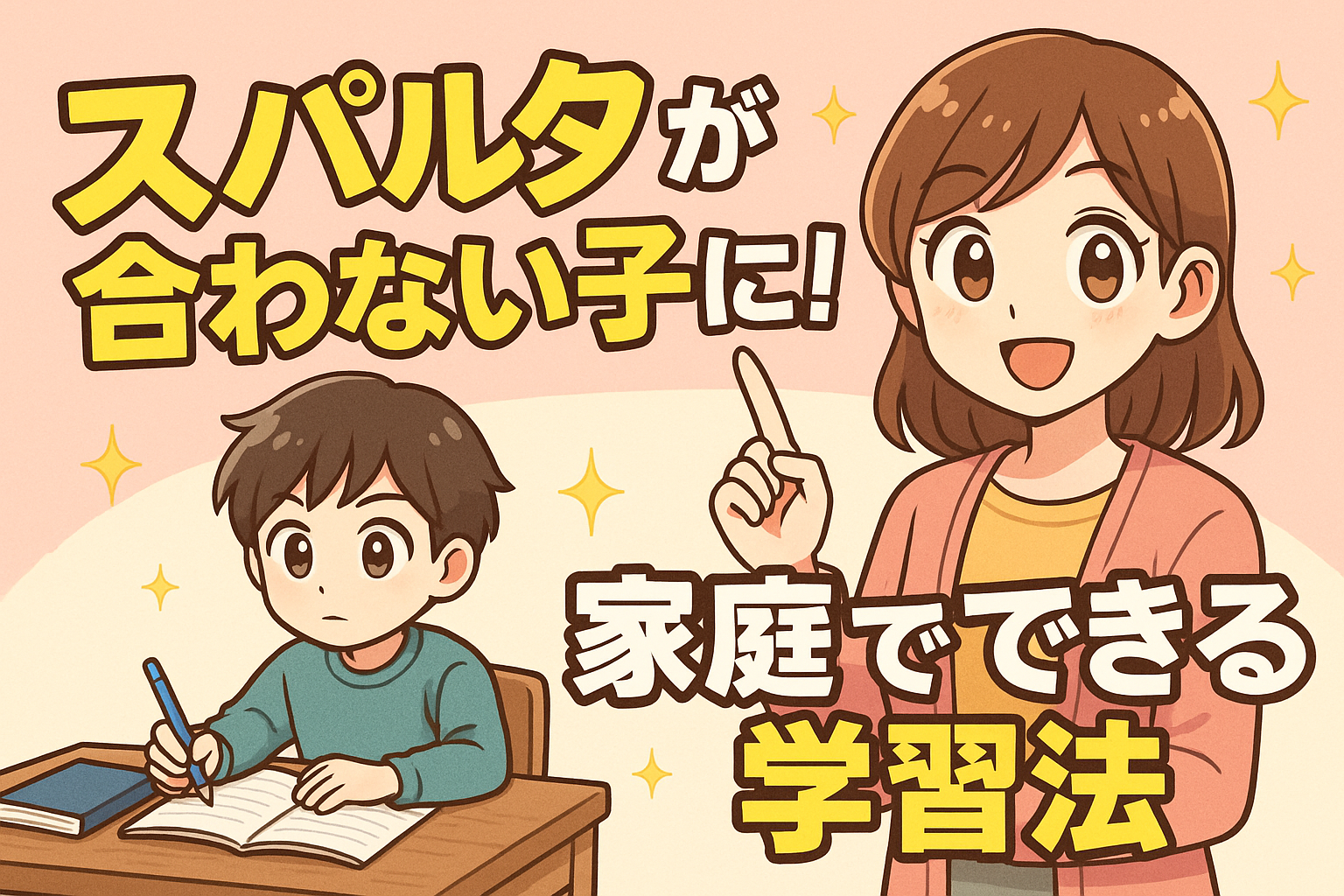 「スパルタが合わない子」に効果大！今日から家庭でできる成績UP学習のコツ